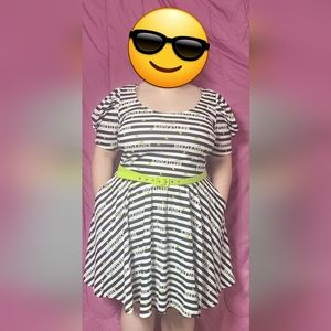 Beetlejuice Print Dress